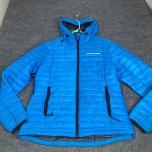 Outdoor Vitals LoftTek Insulated Jacket Mens XXL Blue Hooded Puffer Ripstop
